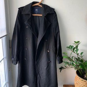 Burberry Black Wool and Cashmere Trench Coat - Size US 8